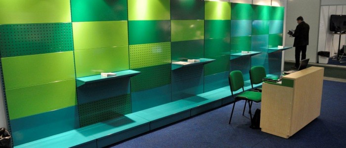 modular pegboard display wall system