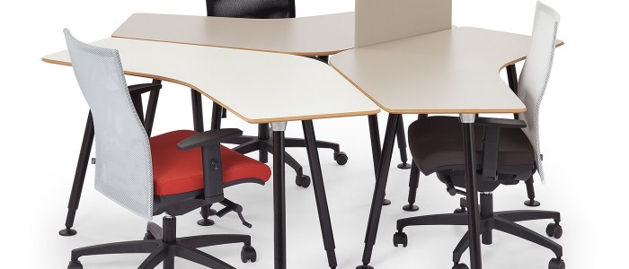 Folding office desks