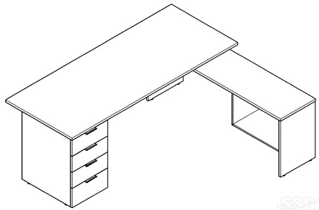 Office work desks drawing_