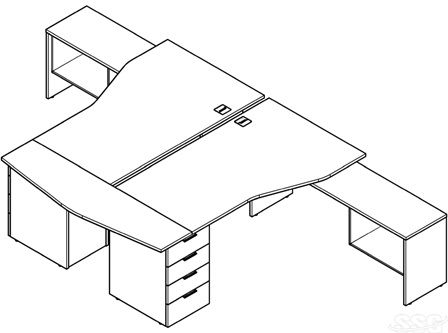 Office desks catalog drawing 