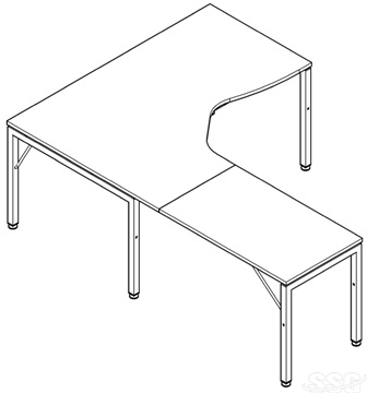 Kontor borde tegning_