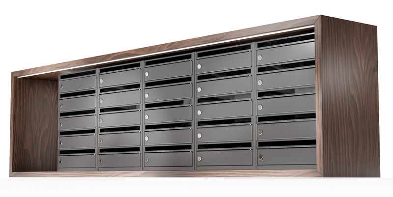 Sectional mailboxes built-in apartments 