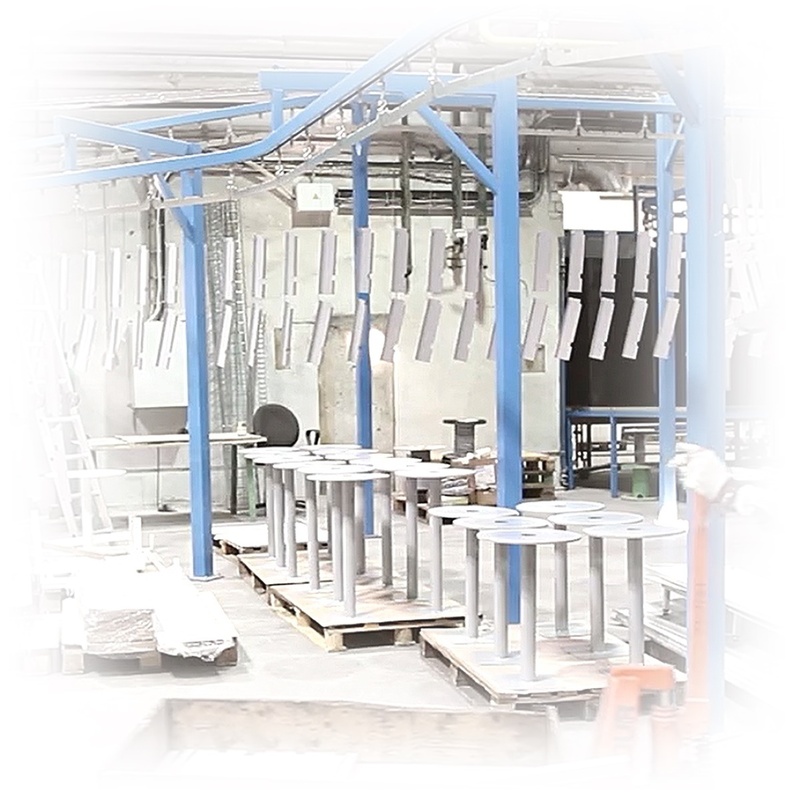 Industrial assembly of finished metal components