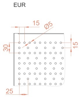 european perforation shelving panel