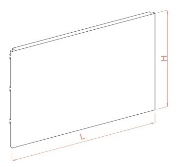metal shelving back panel