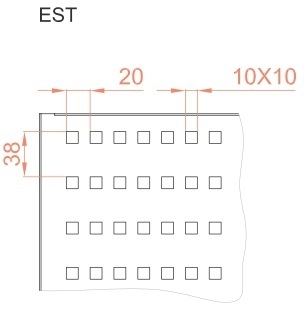 universal perforation shelving panel