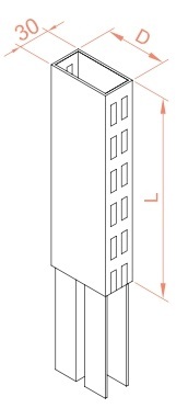 shelving upright extension piece
