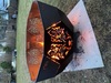 Decorative metal fire pit craftsmanship detail 